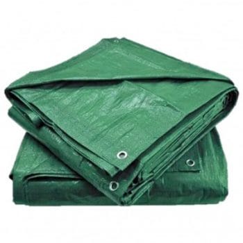 Тент тарпаулін Agreen 80 г/м², (темно-зелений) з люверсами