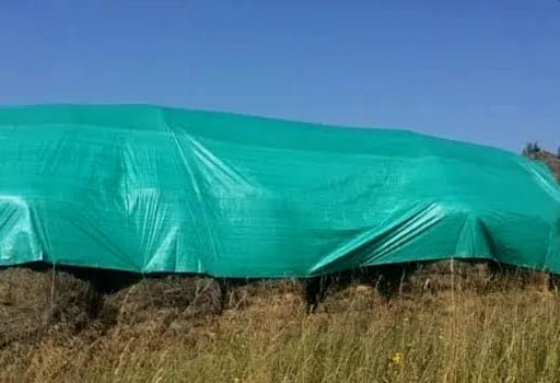 Тент Agreen 80 г/м² (темно-зелений) з люверсами для сінника